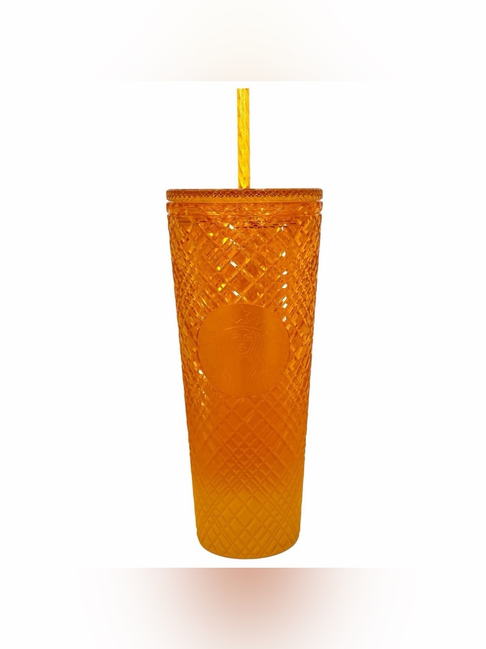 Starbucks Summer Mango Ombre Jeweled Cold Cup Tumbler